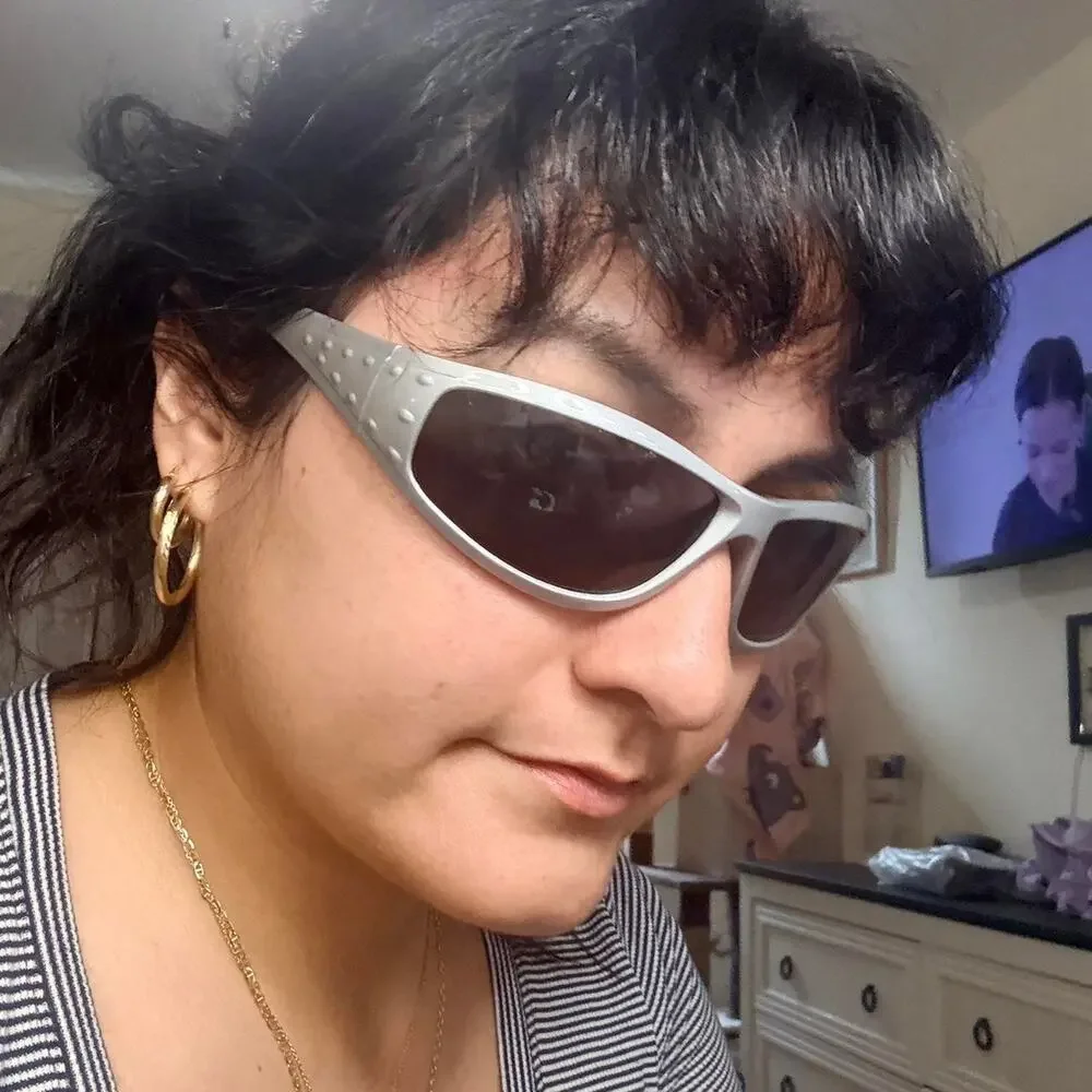 Unisex silver grey sunglasses Cyberpunk y2k